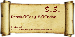 Draskóczy Sándor névjegykártya