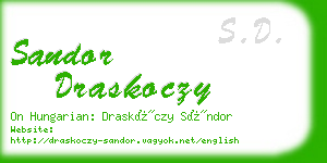 sandor draskoczy business card
